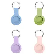 Laser Silicone Key Ring for Apple AirTag - 4 Pack. AO-AT4P3-392