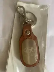 Hyundai Leather Car Emblem Key Fob