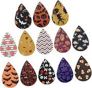 [AUTSUPPL] 13pcs Halloween Themed Earring Accessories Creative Double-sided Eardrop Ornaments Jewelry for Women and Girls for Holiday Celebrations
