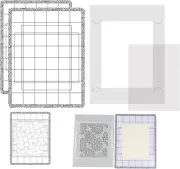 3Pcs/Set Stick and Stamp Mat and Fixed Stamp Blending Template Multi Use Low Tac
