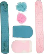 Complete Bathing Set Includes Shower Brush Sc Back Rub Towels Bathing Scrubbers Long-lasting Gentle for Sensitive Sk