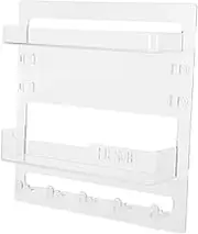 Zerodeko Wall Mounted Storage Organizer: Display Shelf for Collectibles Remote Holder and Key - Space-Saving Storage Rack for Living Room