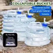 Water Bucket Container Portable Camping Folding Travel Collapsible Outdoor