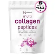 Multi Collagen Protein Powder, 2lbs – Hydrolyzed Collagen Peptides | Type I,I...