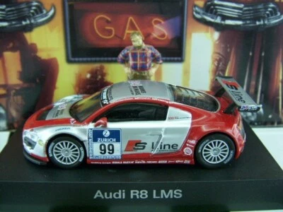 KYOSHO AUDI R8 LMS SCALE 1:64 [RED/SILVER #99] AUDI 2 MINI CAR COLLECTION SERIES