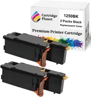 2 Pack Black Compatible Toner Cartridge for Dell (2,000 Pages) for Dell 1250c 1350cnw 1355cn C1760 C1760nw C1765 C1765nf C1765nfw