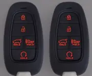 Silicone 5 Buttons Smart Key Case Fob Cover For Hyundai Palisade Santa Fe Cruz