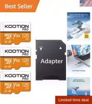 Durable 128GB Micro SD Cards - Perfect for Drones, Cameras, and Game Consoles