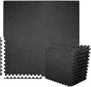 Exercise Mat with 12/24 Tiles Interlocking Foam Gym Mats, 24'' x 24'' EVA Foam