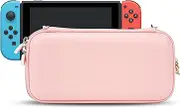 Geekshare Sakura Pink Carry Case Compatible for Switch – Ultra Slim Portable Hard Shell Travel Case Compatible with Switch Console & Accessories – 10 Game Cards