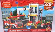 Mega Construx Mattel building set building blocks fire brigade fire station p...