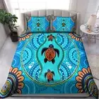 Aboriginal Doona/Duvet Cover Animal Dreamtime Turtle Bedding Set Queen Double