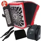 Hohner Compadre GCF Sol 31 Button Accordion Red With Bag, Straps and Backpad
