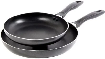 Pack of 2 Non Stick Frying Pan Kitchen Eggs Breakfast Dinner Pasta Cookware Set
