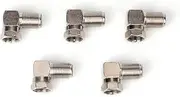 EZI 5 Pcs 90 Deg Right Angle Plug TV Coax F-Type Connector RF Coaxial Adapter #3100325