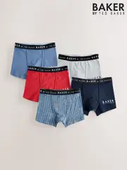 Baker by Ted Baker Boys Boxers 5 Pack (AB4621) | $46