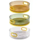 360 Rotating Spice Rack Seasoning Box Holder Kitchen Storage Tray For Cabinet