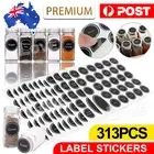 313PCS Spice Herb Storage Jar Labels Pantry Stickers Decals High Quality Durable