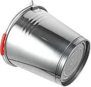 Stainless Steel Bucket Beverages Utility Pail with Handle Dog Food Storage Container Round Beverage Tub Heavy Duty Round Bucket Heavy Duty Metal Bucket Holder Outdoor Bucket Silver