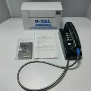 G-TEL Commercial Wall Phone Hotel Motel Lobby Black MP2554 Metal Hook