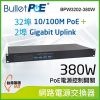 在飛比找PChome24h購物優惠-BulletPoE BPW3202-380W 32-PORT