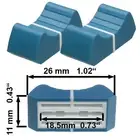 Sifam 2 Prof Fader Knob Blue 18,5mm Fadercaps Caps Mixing Consoles Mixer