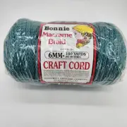 New Vintage Bonnie Macrame Braid 6mm 100 Yard (91 Meters) Craft Cord JADE Sealed