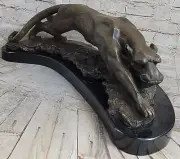 Handmade "Walking Panther" by Rembrandt Bugatti, terrific Art bronze sculpture