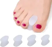 Pack of 12 Gel Toe Caps, Hallux Valgus Toe Separator, Silicone Toe Protector, Toe Separator, Toe Separator, Toe Correction Spacer for Overlapping Toes, Soft and Comfortable