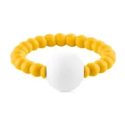 Ryan and & Rose Silicone Cutie 2-in-1 Teether And Rattle, Yellow Baby Gift New