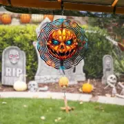 Halloween Large Outdoor Rotating Wind Chime Decoration Halloween Cat Pumpkin