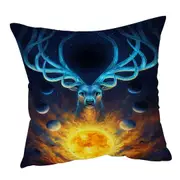 Celestial Sun Moons God Deer Cushion Cover