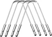 4 Pack Tongue Cleaner Scraper Stainless Steel Bad Breath Treatment for Adults Kids Oral Care Hygiene, Thick Safe Blunt Edges Flexible handle and Comfortable Grip