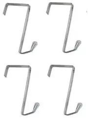 MISSLO 4 Packs Over The Door Metal Hook