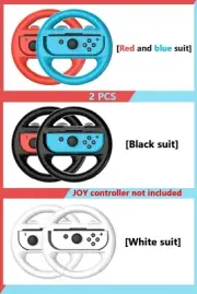 Sturdy Gamepad Accessories Round Steering Wheel Grip Fits Nintendo Joy-Con USA