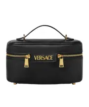 Versace Tag Zipped Vanity Bag One size Black/Gold