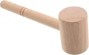 Homoyoyo Leather Carving Hammer with Solid Wood Handle Engraving and Printing Tool for DIY Leather Craft for Accessories Bags Footwear