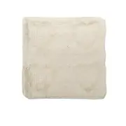 Cotton Knitted Cushion Cover Heart Natural