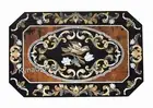 Rectangle Marble Dining Table Top Pietra Dura Art Reception Table for Restaurant