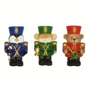 Anyhouz Candle Holder European Resin Soldier Figurine Christmas Decoration