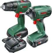 Bosch 18V Easy Kit: Drill/Driver, Impact Driver, 2 x 2.5Ah Batteries