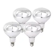 4 x Bathroom Instant Heat Lamp Globe 240V E27 275W Clear Infrared Reflector