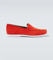 [Manolo Blahnik] Manolo Blahnik Monaco suede loafers AU 7.5 red