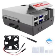 Case for Raspberry Pi 4, Pi 4 Case with Cooling Fan and Pi 4 Heatsink, Retro ...