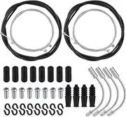 CEWROM Bicycle Brake Cable Set, Bicycle Brake Cable Kit Contains Inner Stainless Steel Wires, Mounted End Caps, V-Shaped Brake Cable Guide Tube, for Mountain Bike, Road Bike, Bicycle