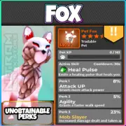 Roblox World Zero - UNOBTAINABLE PERKS - FOX - ATT 8 · AGI 5 · MOB 23