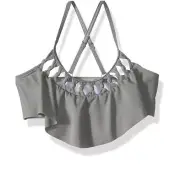 Billabong Girls' X1859 Macrame Madness Swimsuit Top, Green, 12