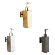 Stainless Steel Gold Bathroom Lavatory Soap Lotion Dispenser Pump Wall Mount