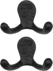 Double Coat Hook (2 Pack) - Solid Cast Iron