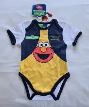 West Coast Eagles AFL AF6419 S16 Sesame Street Elmo Printed Romper Size 0 New